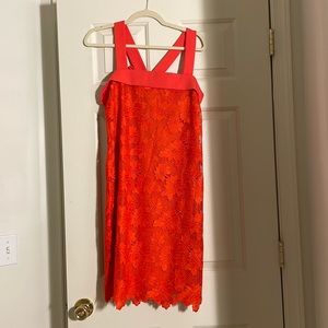 Shift dress with bow on back